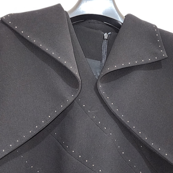 JUNNIE LEIGH SLEEVELESS GOWN AND BOLERO JACKET BLACK SIZE 14 - Picture 2 of 12